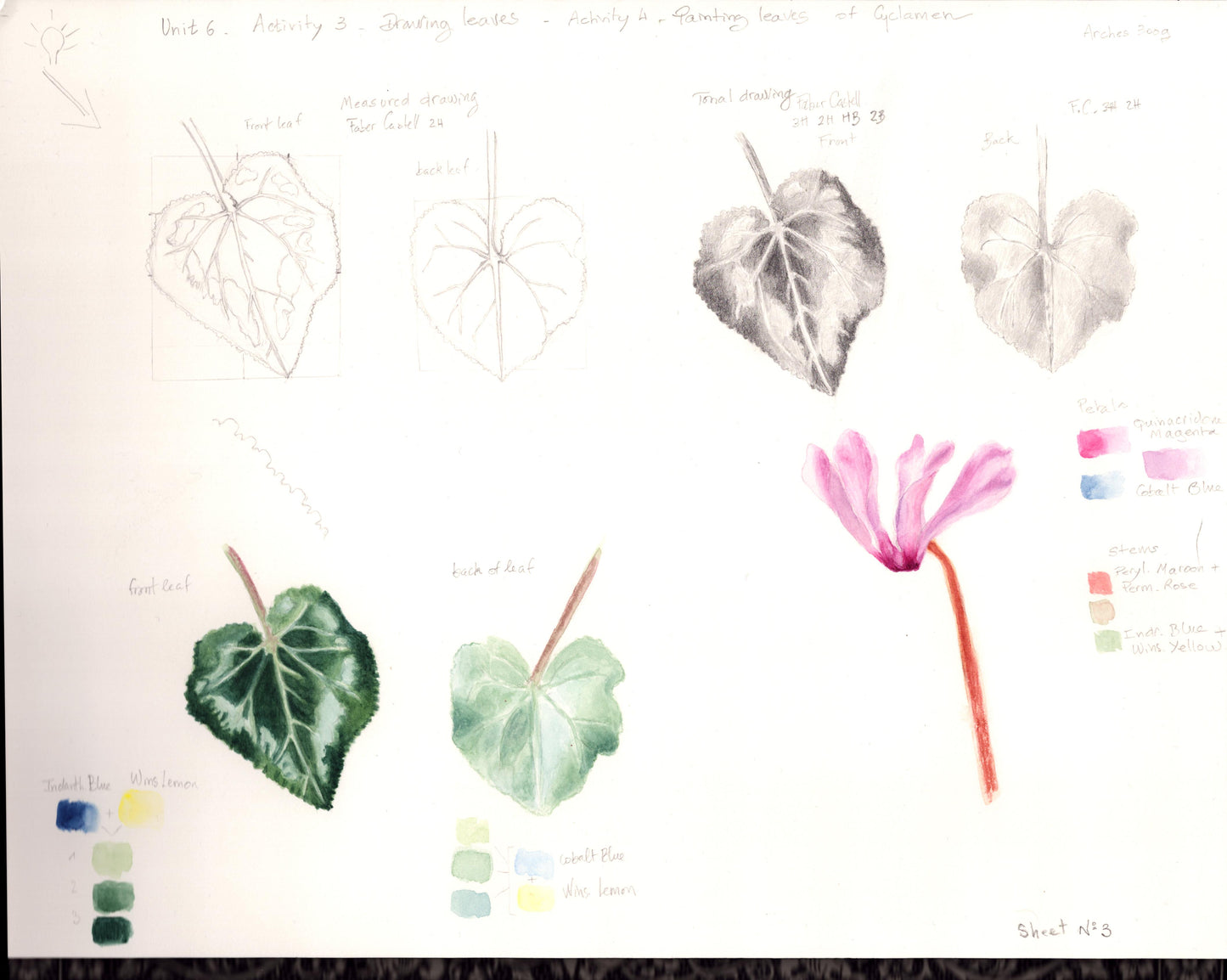 STAGE DE 2 JOURS -18 et 19 Octobre 2025 - Portraits botaniques Les Feuilles - Aquarelle et dessin